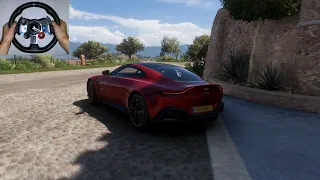 Test Drive Aston Martin Vantage. Forza Horizon 5 on Logitech g29