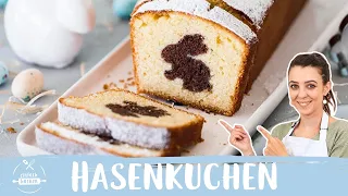 Hasenkuchen | Osterrezept | Saftiger Osterhasenkuchen mit Überraschungseffekt 🥚🐇 | Einfach Backen