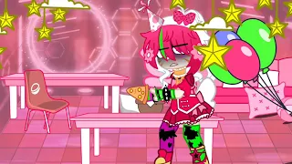 Glam Chica tries pineapple pizza || Gregorythedevil || My AU || FNAF ||