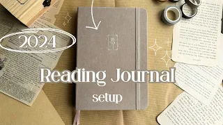 2024 Reading Journal setup | plan with me ✒️| bujo setup | vintage theme