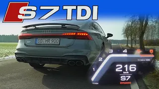 2020 Audi S7 (C8) TDI (344HP) | 0-216km/h | ACCELERATION on German Autobahn | CarPerformance Media