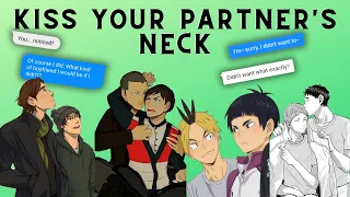 Kiss Your Partner's Neck | Challenge (part 3/3) | Asanoya, Ennotana ... | Haikyuu Texts [Revoiced]