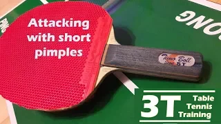 Multiball: Short pimple backhand technique / Balleimer: Rückhandtechnik mit kurzen Noppen