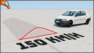 SPEED BUMP vs DACIA LOGAN! 150 Km/H CRASH TEST! - BeamNg Drive