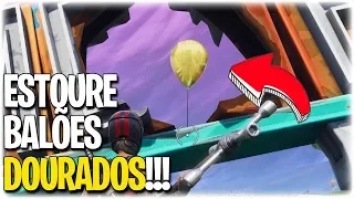 ESTOURE 10 BALÕES DOURADOS - Fortnite