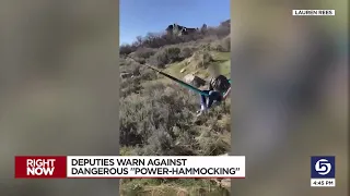 Teens Setting Up Hammocking Below High-Voltage Power Lines In Weber County