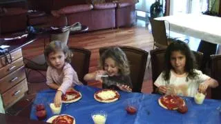 kids making pizza at grandmas.TOD