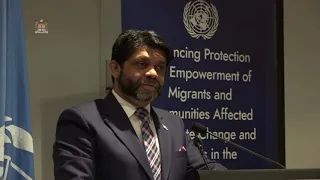 Fijian Attorney-General officiates at UNTFHS meeting on Climate Change and Disaster Displacement