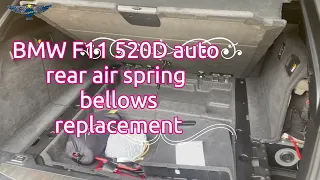 BMW 520d F11 2015 rear air spring bellows replacement using BMW ISTA D software