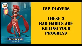 Lords Mobile - STOP DOING THESE 3 BAD HABITS IF YOU WANT TO PROGRESS - F2P GUIDE - TIPS AND TRICKS