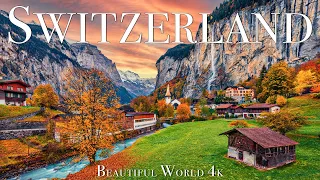 Switzerland 4K Nature Relaxation Film - Meditation Relaxing Music - Amazing Nature