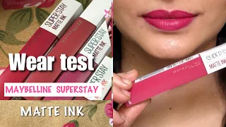 MAYBELLINE SUPERSTAY MATTE INK LIPSTICK |REVIEW & WEAR TEST