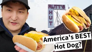 Trying RUTT'S HUT "America's Best Hot Dog!" Worth The Hype?