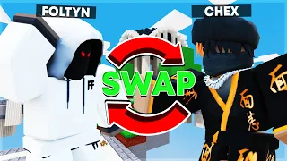 I Switched Accounts With My BROTHER For 24 Hours, It Went HORRIBLE.. (Roblox Bedwars)