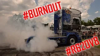 BURNOUT: Severní Hvězda Scania V8 showtruck (Favágó)