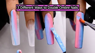 How to Double Ombre Nails Vertical Ombre Reverse Gradient French Gel Nail Art Trend