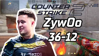 CS2 POV | ZywOo 36Kills w/girlfriend (Inferno) | FACEIT Ranked | Dec 27, 2023