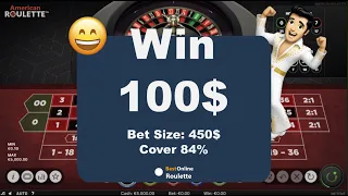 Roulette System: Win $100 with a Total Bet of $450, Covering 84% Board Simple Flat Betting Strategy
