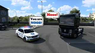 NOOBS on the road #26 - The driver told me you are the best! | Funny moments - ETS2 Multiplayer