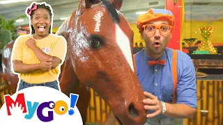 Blippi Explores Jungle Animals | Blippi | MyGo! Sign Language For Kids | Educational Videos For Kids