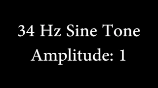 34 Hz Sine Tone Amplitude 1