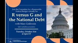 Webinar: R versus G & the National Debt