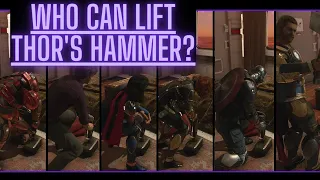 Marvel's Avengers- All Character's Try Lifting Thor's Hammer (PC)