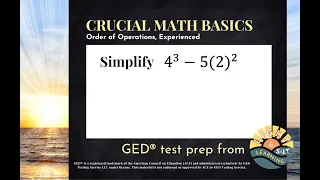 GED® Math Prep: Simplifying Expressions with Exponents (0.5, Exp, #12)
