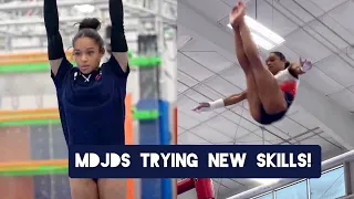 Melanie de Jesus dos Santos is Upgrading her skills on Bars & Floor! - 2024 French National Camp!