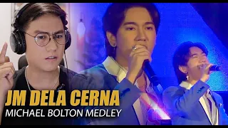 JM Dela Cerna - Michael Bolton Medley [NewGen Champs Concert] | SINGER REACTION