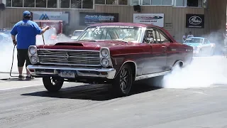 Manual Twin Turbo Ford Fairlane hits the strip