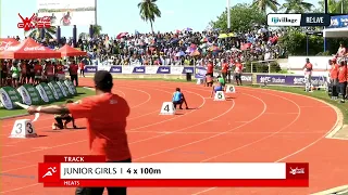 ReLive Heats  Junior Girls 4x100m Heat 1  Day 3