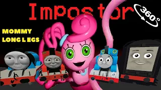 MOMMY LONG LEGS Impostor vs THOMAS and FRIENDS in 🚀 Among Us Minecraft 360°