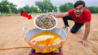 10000 Pop-Pop Crackers in Hot Oil | क्या पॉप-पॉप पटाखे फटेंगे?