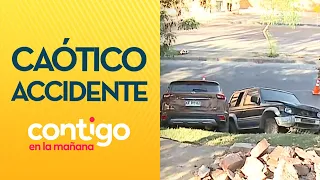 SE VISTIÓ DE CHÓFER: Hombre robó microbus y chocó seis autos - Contigo en La Mañana