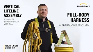 Guardian Fall Protection | Roof Top Safety Kit | Bucket of Safe-Tie | How to Don A Harness