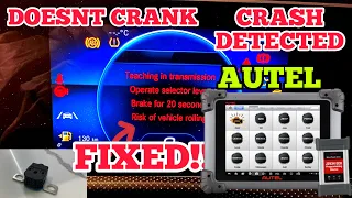 MERCEDES DOESN’T START AFTER CRASH FIXED USING AUTEL B1C3200 TEACHING IN TRANSMISSION A B C E S CLA