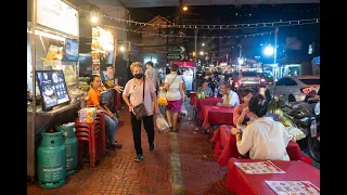 [4K] Walking tour Bangkok night street food heaven around Talat Phlu