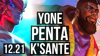 YONE vs K'SANTE (TOP) | Penta, 11 solo kills, 20/2/2, Legendary | EUW Diamond | 12.21