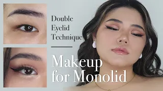 Makeup for Monolid Eyes | Double Eyelid Technique | Jameline H