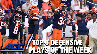 2021 ACC Football Top 5 Defensive Plays Of The Week: Week 4