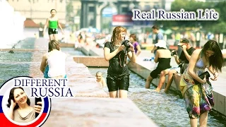 Moscow Extreme Heat in June 2016.  How to Survive on #DifferentRussia Channel