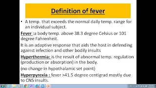 Fever in Intensive care unit