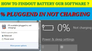 Laptop Battery not charging 0% available (plugged in, not charging) Windows 7,8,8.1,10.11.12