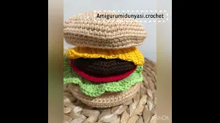 Amigurumi hamburger crochet freepattern #amigurumi #freepattern