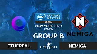 CS:GO - Nemiga vs ETHEREAL [Inferno] Map 2 - IEM New York 2020 - Group B - CIS