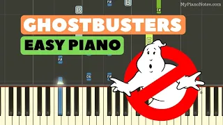 Ghostbusters Theme - Piano Tutorial | Easy with Chords & Letter Notes