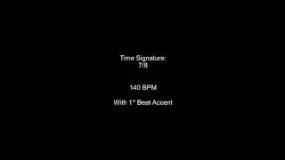 Metronome 7/8 140BPM w/ 1st Beat Accent