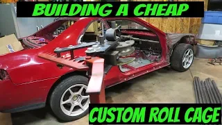 Crazy CHEAP racecar build // Custom roll cage fabrication. + RACE FOR FREE