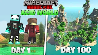 We Survived 100 Days on an ACID Only World in Hardcore Minecraft!